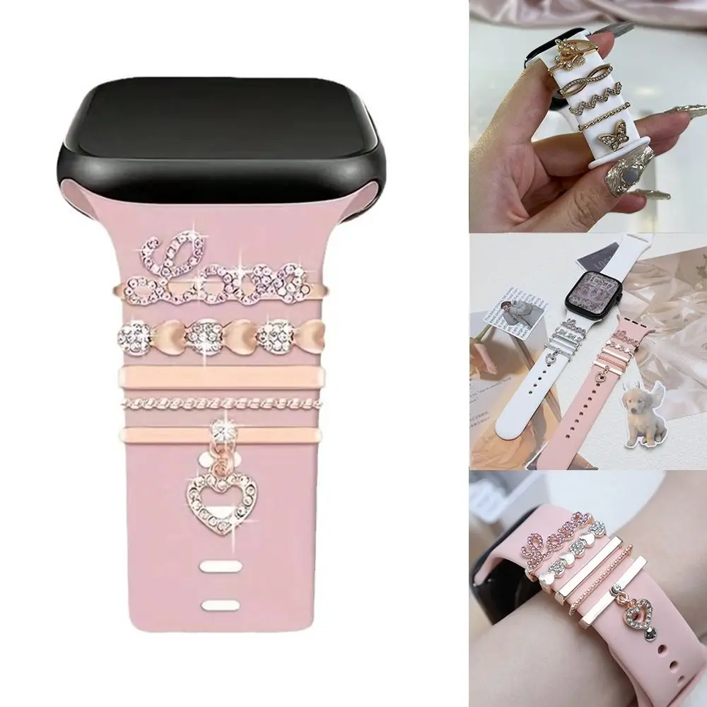 New Metal Watch Band Ornament Diamond Brooch Decorative Ring Decorative Nail Strap Accessories