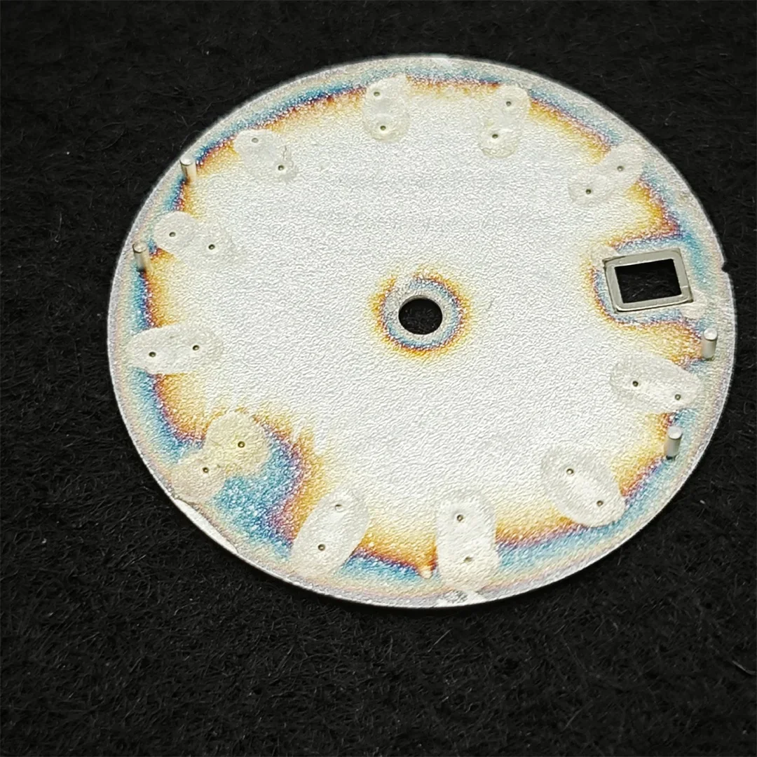 NH35 ساعة الطلب 28.5 مللي متر S-الملمس نمط الطلب الأخضر مضيئة ساعة وجوه ساعة اكسسوارات لحركة NH35/ NH36/ 4R/ 7S