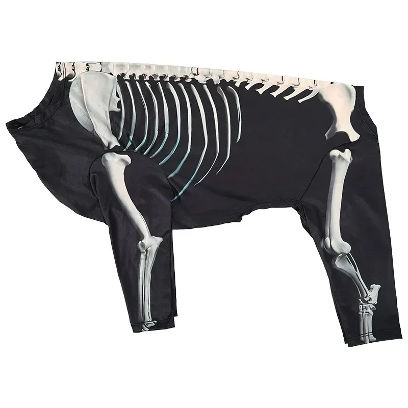 Pet Clothing Halloween Transformation Dressup Skeleton Dog Clothing Pet Cosplay Jumpsuit Halloween Transform Outfit Pet Supplies