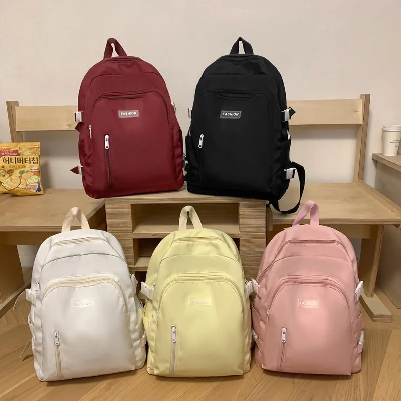 Lightweight Casual Travel Backpack Large Capacity Double Shoulder Bag for Students after School Classes College Style Fashion