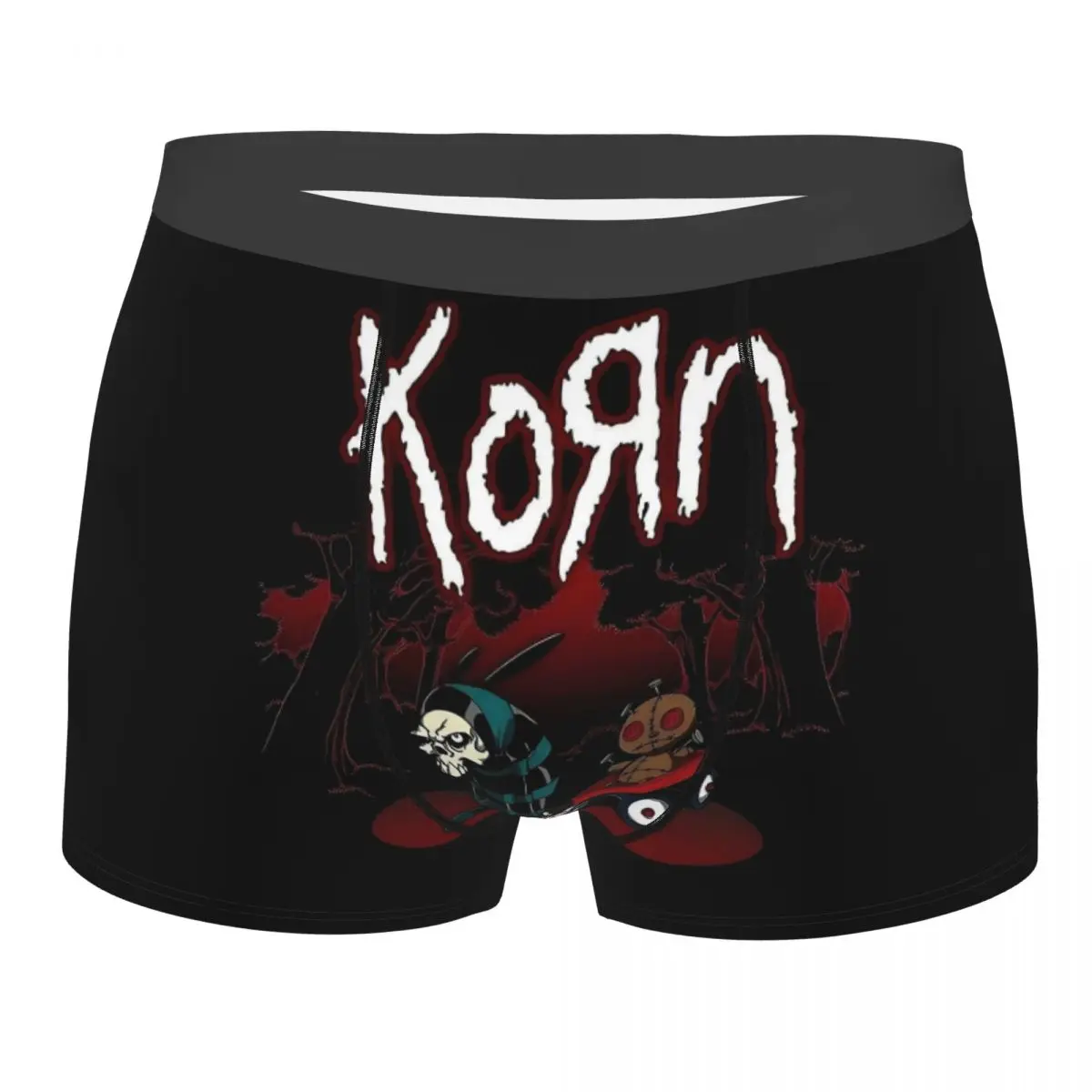 Custom Korns Heavy Metal Music Hard Rock Roll Boxers Shorts Men\'s Band Briefs Underwear Novelty Underpants