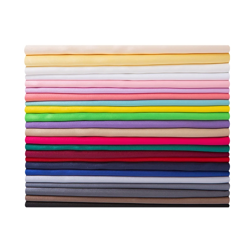 High Density Micro Stretch Satin Solid Color for Sewing Clothes Home Decor Clothes Lining By Meters