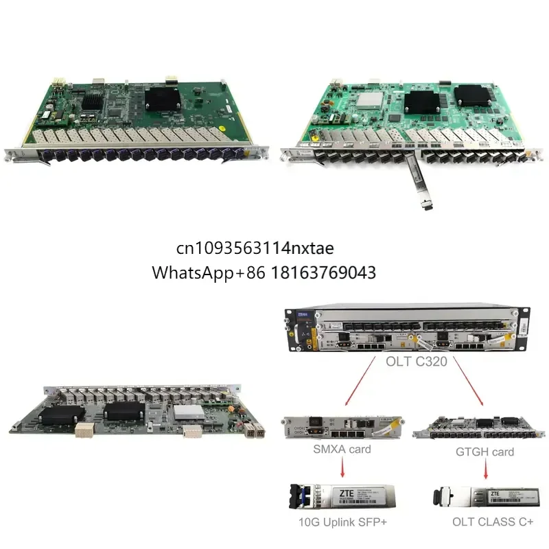 2026 Hot! C320 C300 OLT GTGH GPON 16 Ports Service Board with C++ SFP Modules Cc GTGH G22 G21 16port Card