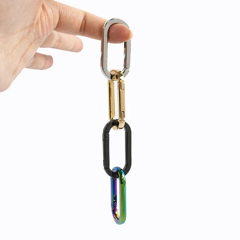 

5/10Pcs 35mm Metal Spring Buckle Oval O Ring Buckles Bag Handbag Strap Keychain Connection Clasp Snap Hook Carabiner Accessories