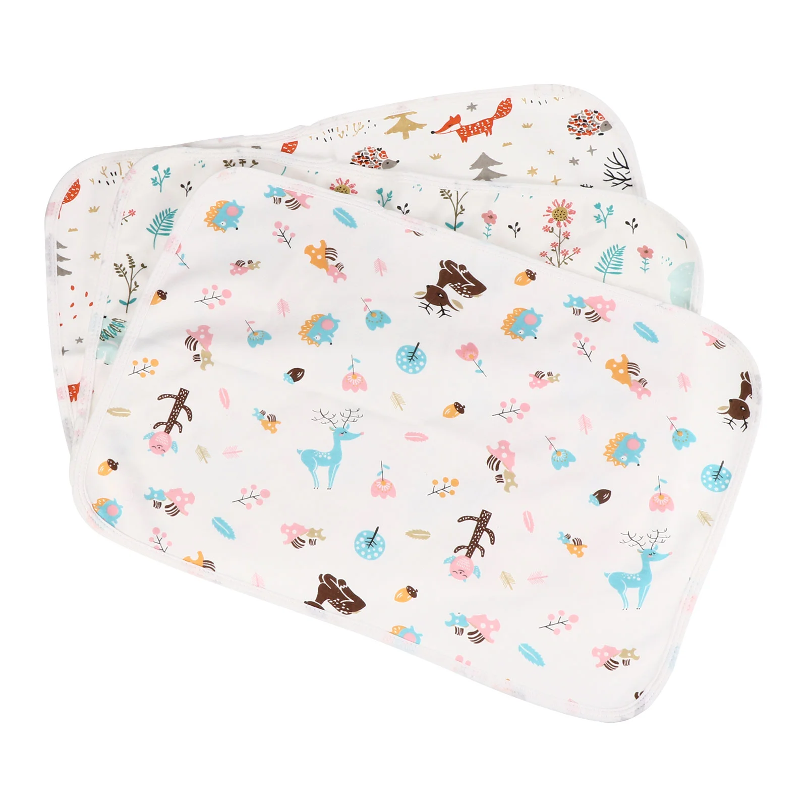 

3 Pcs Urinal Pure Cotton Urine Pad Baby Diaper Cushion Washable Printing 4500X3000X080CM Changing Mat Infant Newborn