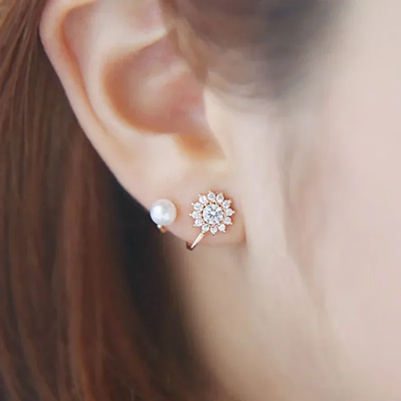 Brinco de diamante de origem em ouro rosa 18k para mulheres aros mujer oreja joias com pedras preciosas de diamante natural orecchini meninas