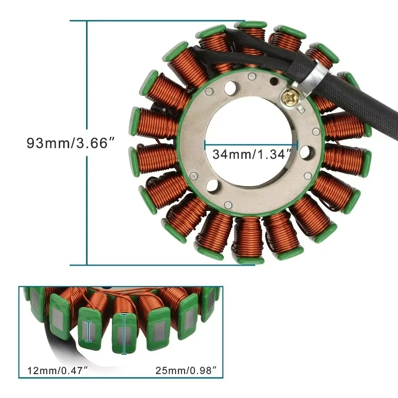 Lyr para bobina de estator gs500 01-06 gs500f 04-11 gs500h 31401-01d10 motor magnético motocicleta gerador atv suporte bobina montagem
