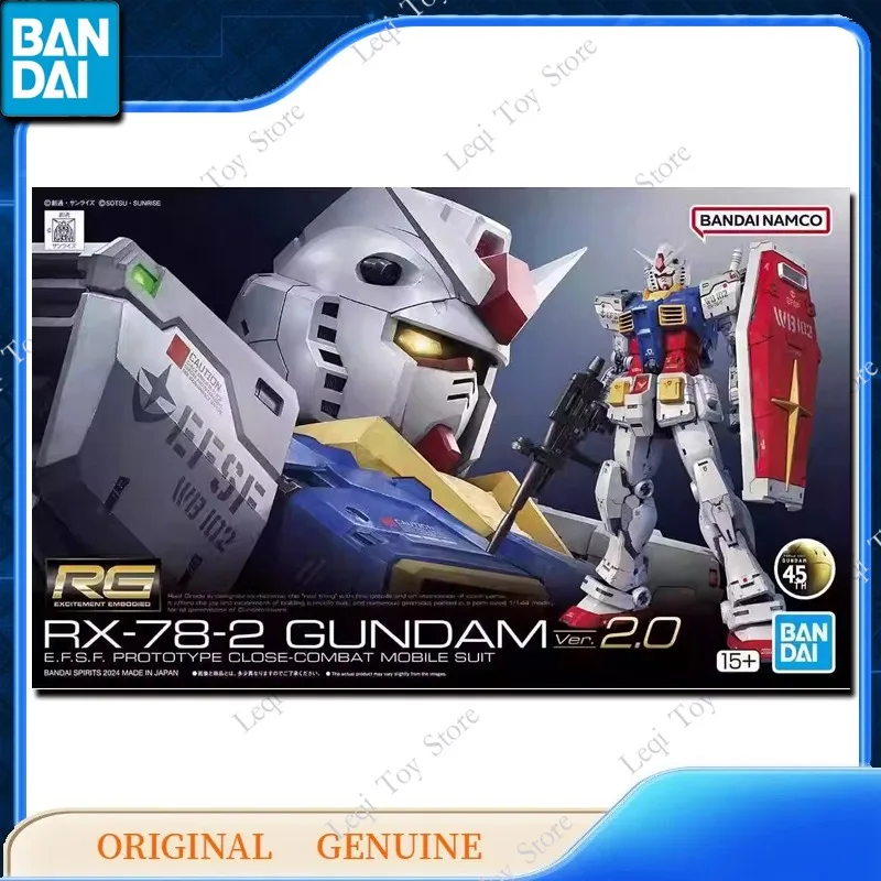 

Bandai Original Genuine RG Gundam 1/144 RX-78-2 GUNDAM Ver.2.0 Anime Action Figures Toys Kids Gift Assembly Model Ornaments