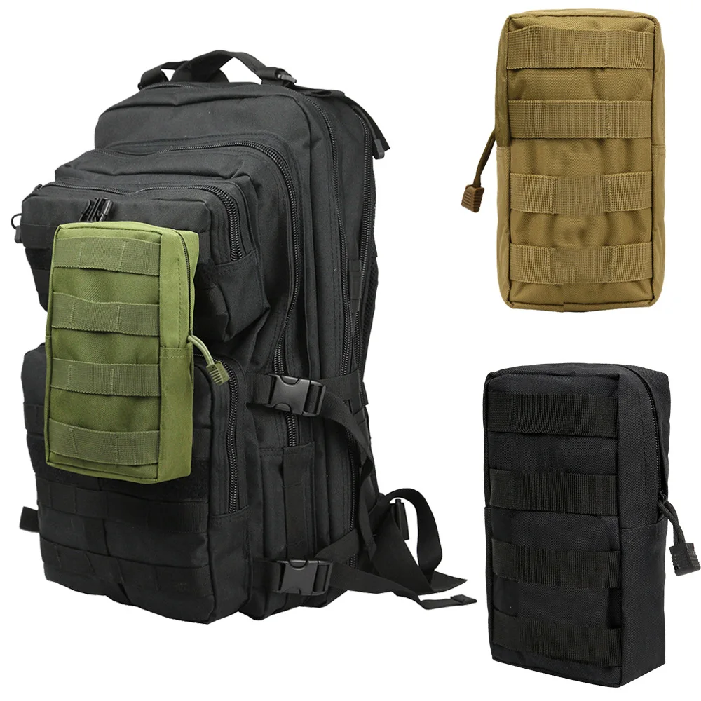 Bolsa Molle EDC para exteriores, paquete multiusos de nailon impermeable, bolsa táctica Universal para caza y acampada, bolsillo para accesorios MOLLE