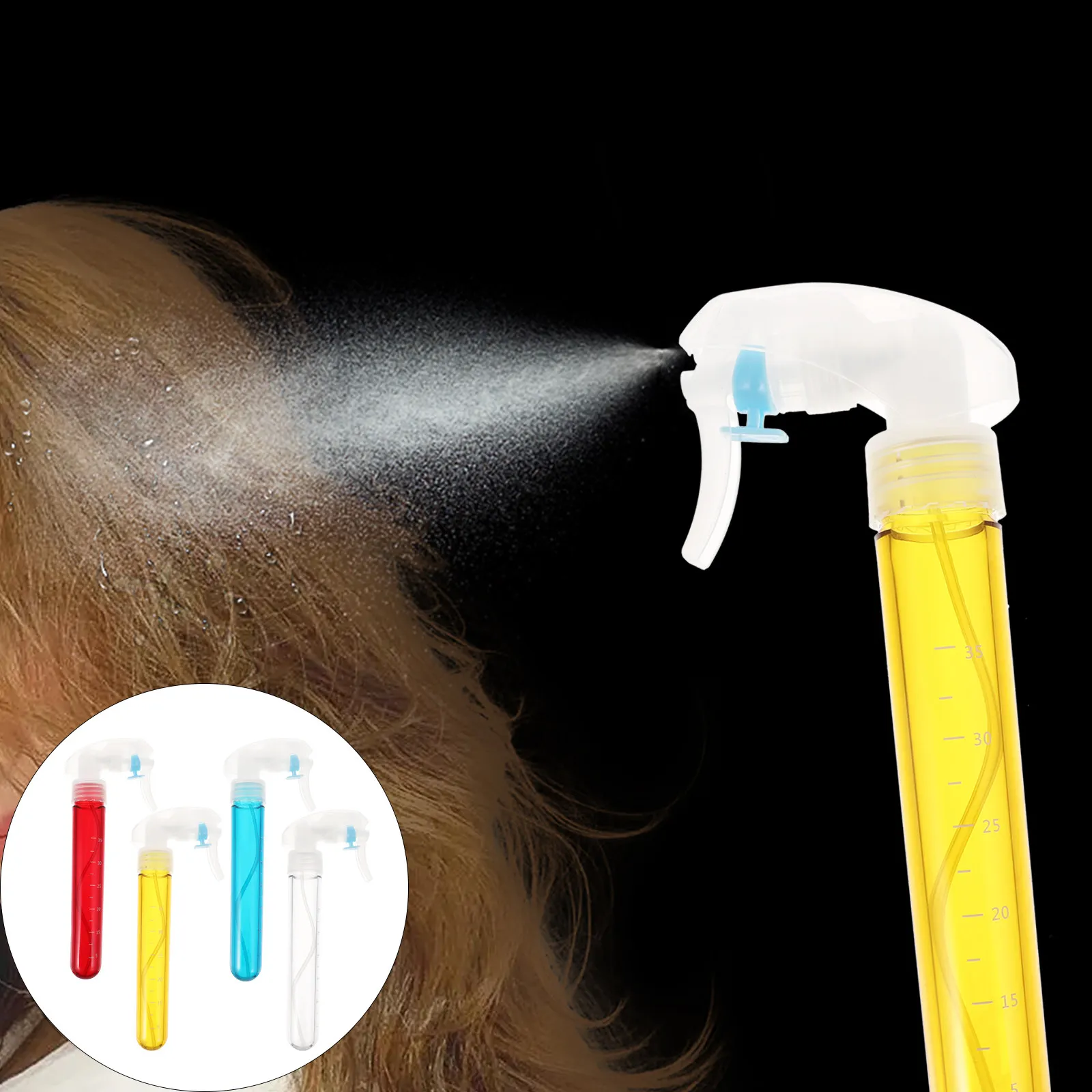 

Набор из 4 прозрачных распылителей с цветовой кодировкой, герметичные, с мелкодисперсным распылением, для укладки волос, салонов, парикмахерских, уборки, распыления воды