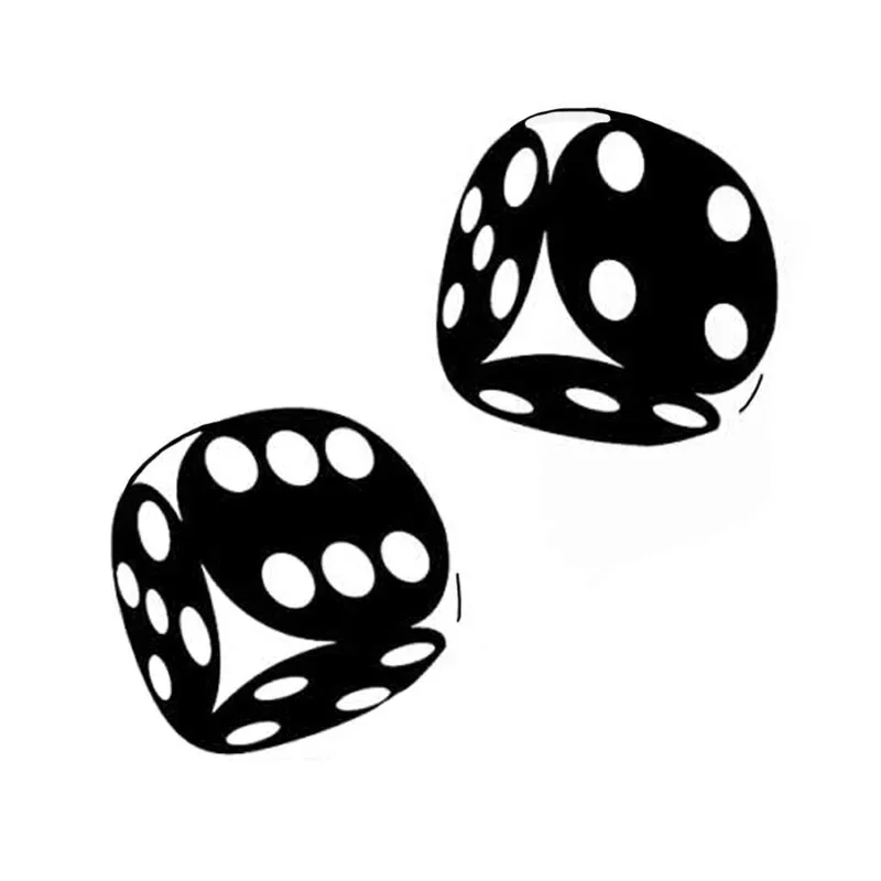 car sticker funny casino poker dice vinyl pvc waterproof sunscreen 15cm
