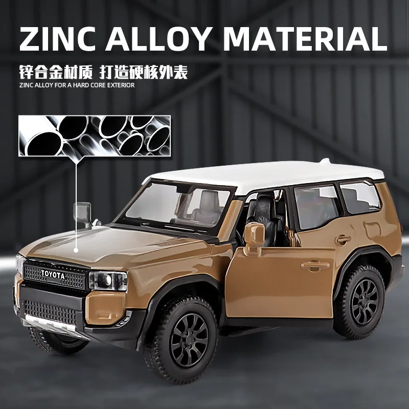 1: 36 Genuine Authorized Toyota Corolla Prado Alloy Off-road Vehicle Model Simulation Car