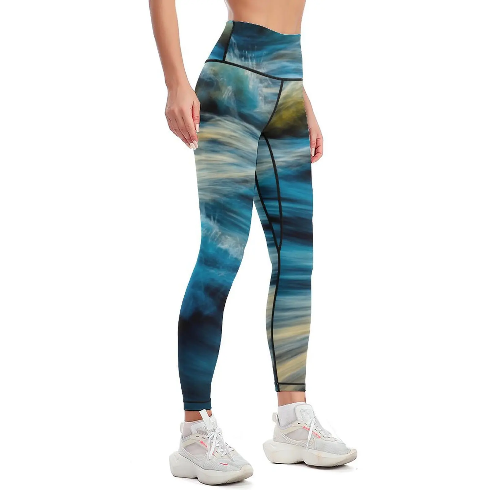 Sunny Summer Day In San Diego Ocean Waves Lovers Leggings gym sportswear woman legings for fitness Womens Leggings