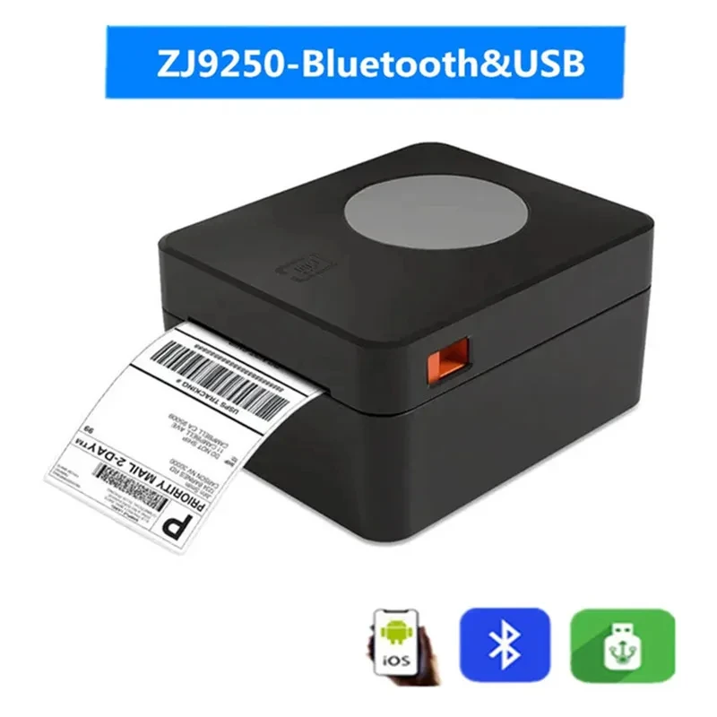 ZJ9250 shipping label printer express waybill address product price barcode sticker USB Bluetooth 4 inch thermal printer 160mm/s