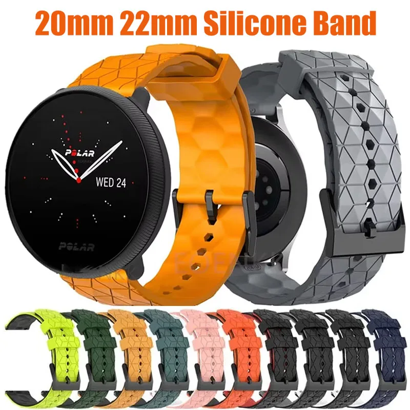 20mm 22mm Silicone Band For Polar ignite 2 3/Pacer/Unite Sport Wristband For Polar Vantage M M2 M3 V3 Grit X Pro X2 Pro Strap