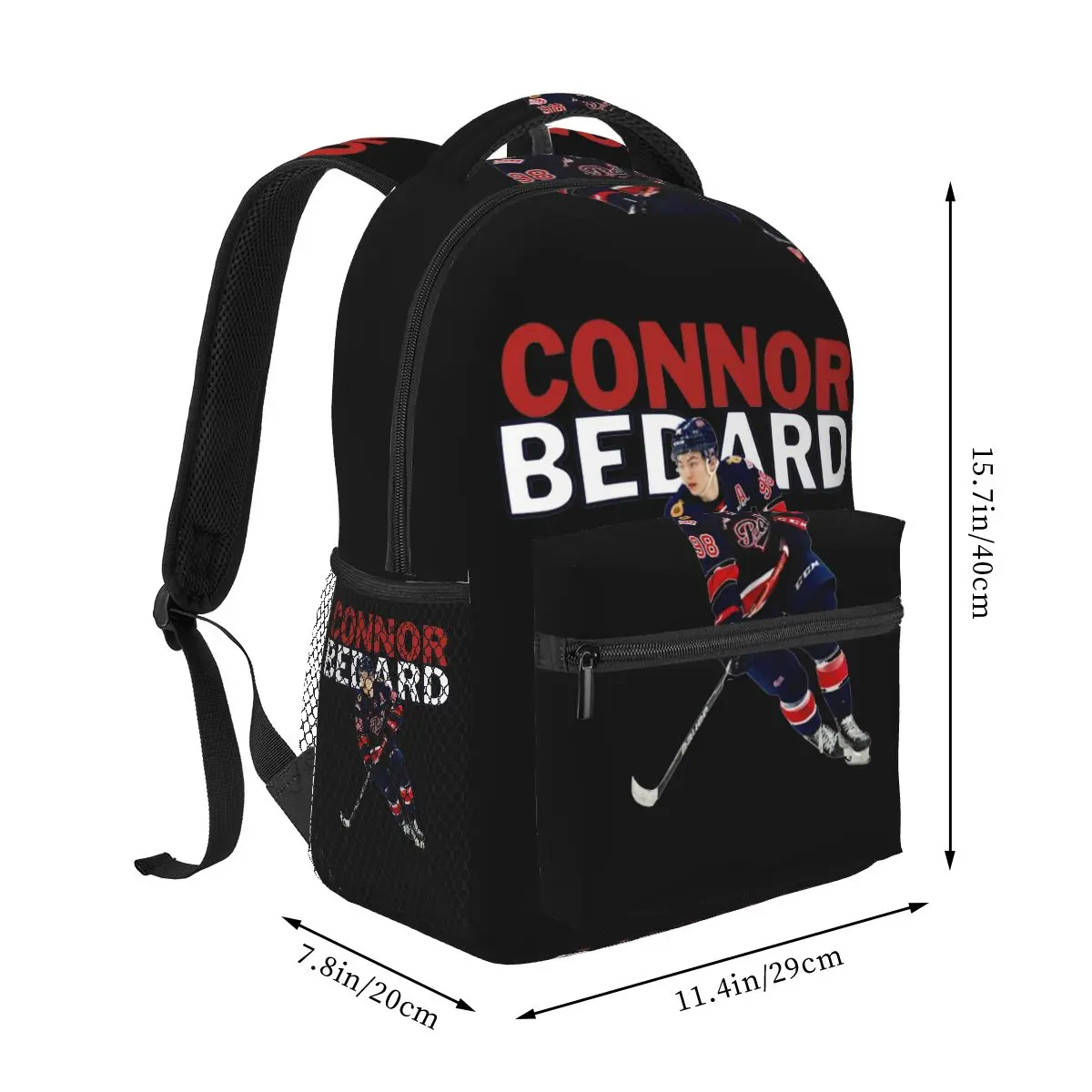 Connor McDavid 97 For Edmonton Oilers Fans Backpack Student Boys Girls BookBag School Bag Computer Shoulder Bags for Men Women