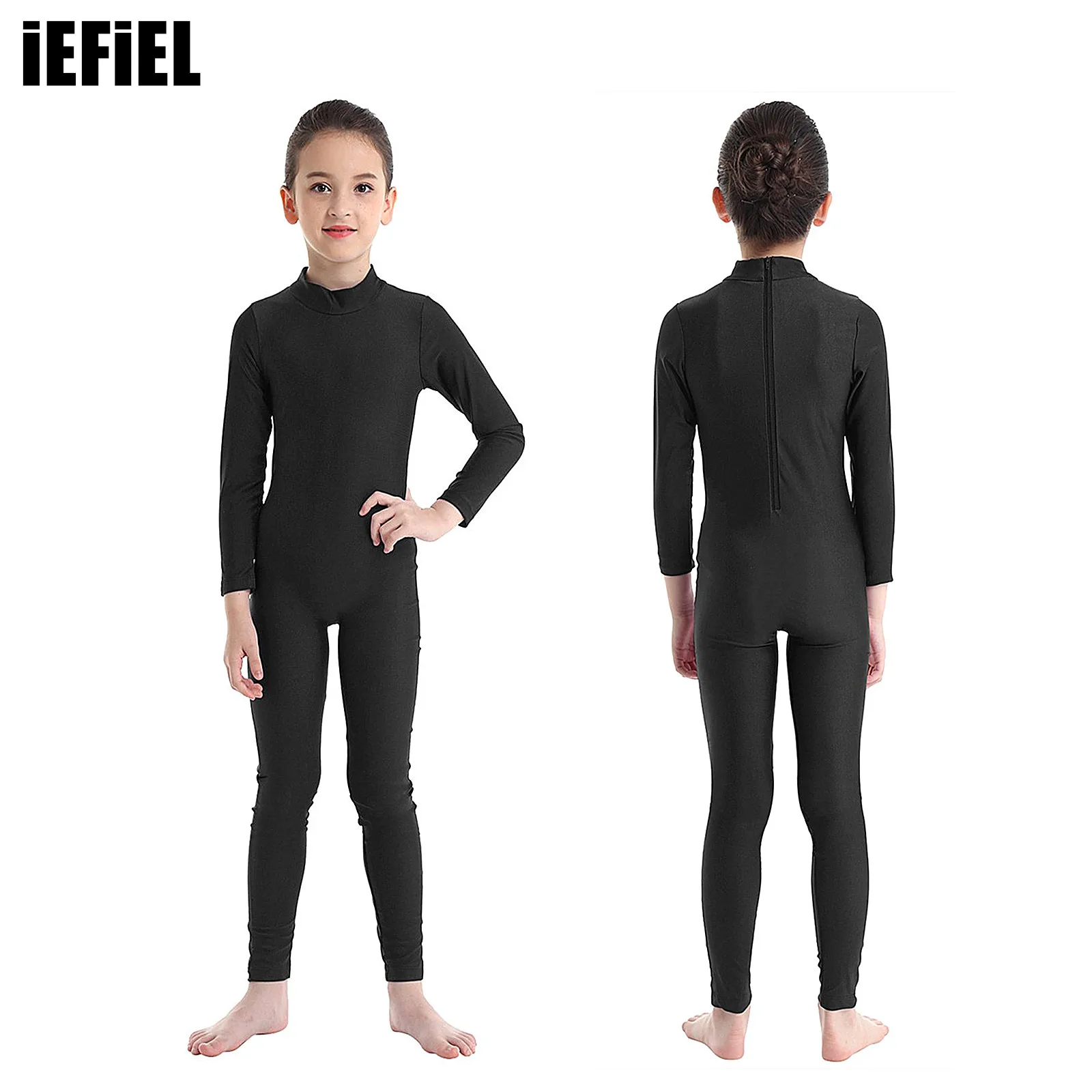 

Kids Girls Ballet Dance Leotard Zippered Long Sleeves Gymnastics Jumpsuit Unitard Dancewear