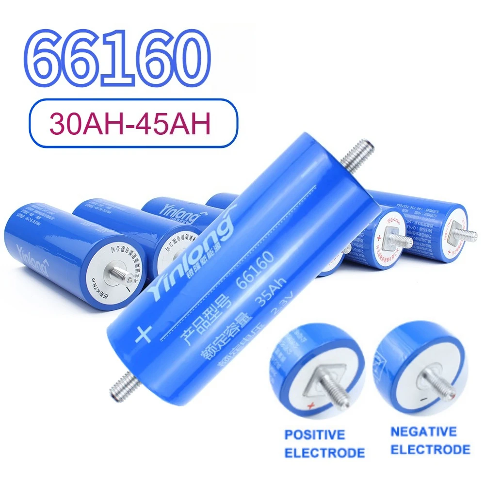 2.3V LTO66160 Battery 45AH-30AH Lithium Titanate Lto Battery Deep Cycle for DIY 12V 24V 48V Car Audio Solar System