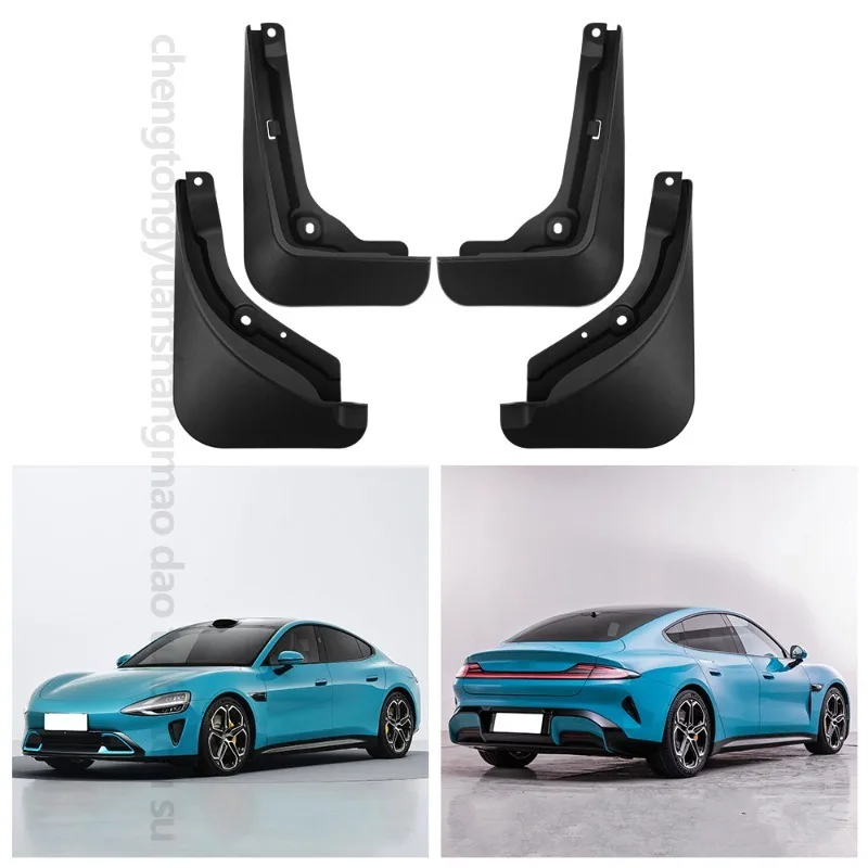 For Xiaomi SU7 2024-2025 Car 4PCS Splash Guards Mud Flaps Set No Drill Installation Mudguards Fenders with Mounting Hardware Kit