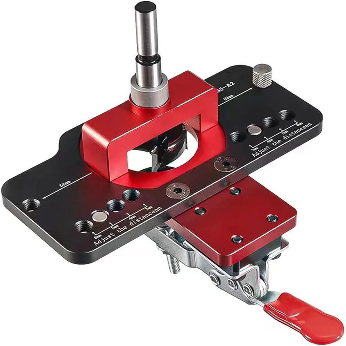 35mm Concealed Hinge Jig Kit Woodworking Hole Drilling Guide Locator Aluminum Alloy Hole Opener Tool Puncher Template