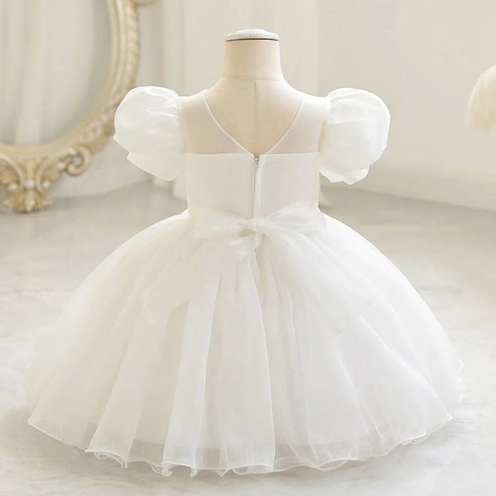 Puffy Mesh Princess Dress for Girls Beading Casual Kids Clothes Baby Graduation Ball Gown Cute Christmas One Piece 1 6 8 Years