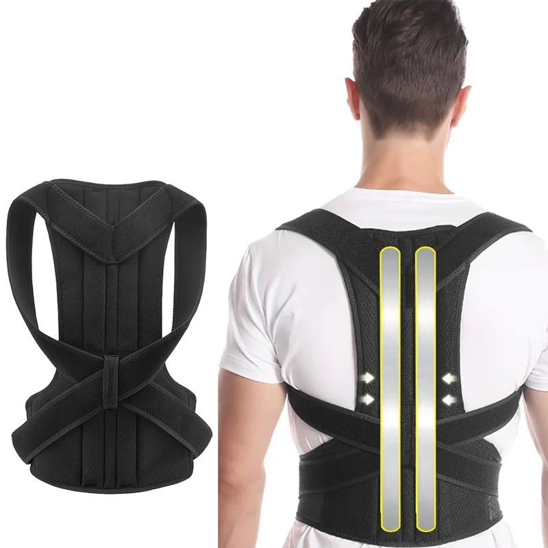 Alloy Bar Posture Correction Belt Scoliosis Back Brace Spine Corset Shoulder Therapy Support Posture Corrector Orthopedic Back