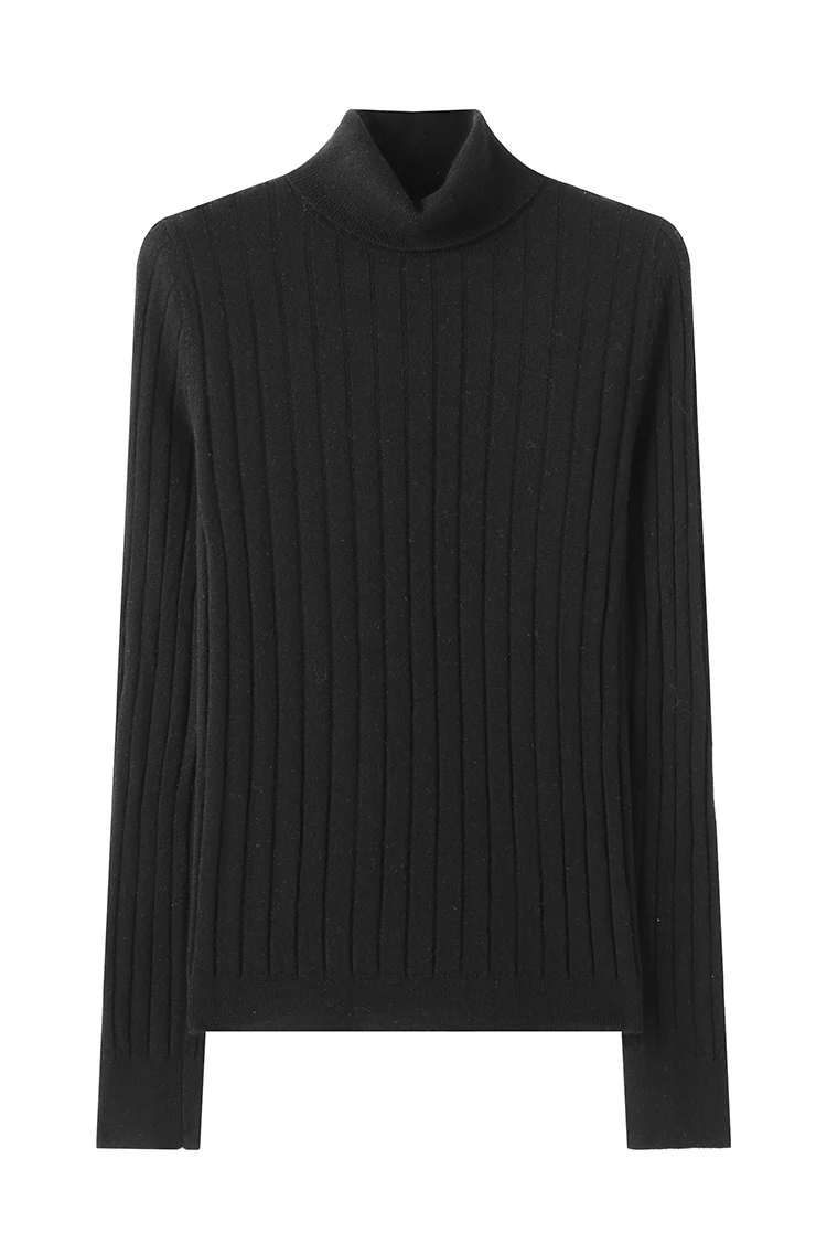 BY3521239 Luxuriöser Damen-Kaschmir-Rollkragenpullover, weicher, gerippter, schmal geschnittener Pullover, Winter-Strickware mit hohem Kragen – Detail 21