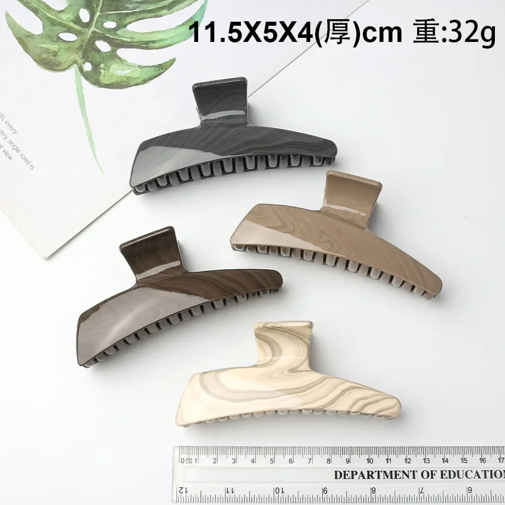 

NEW Autumn Winter Geometric Plastic Hair Claw Classic Retro Claw Clips 11.5CM Large Hair Clips for Women Girls Hair Accessories