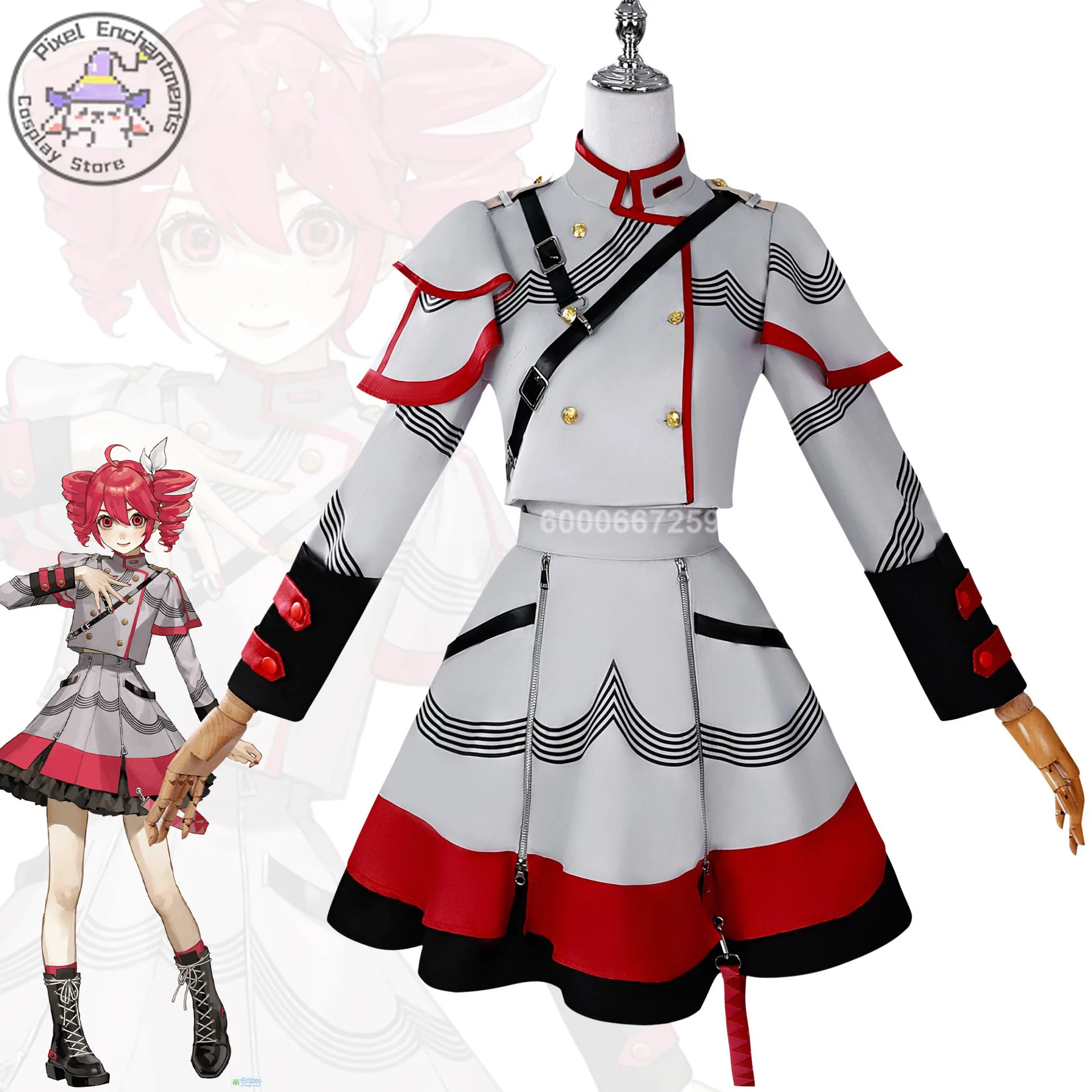 

Hot Virtual Idol Teto 2025 New Role Playing Full Set Cosplay Costume + Wig + Armor Accessories High Quality Full Set (Female)
