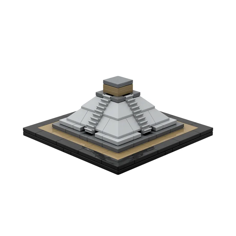 Набор строительных блоков MOC «Храм Кукулькан» (142 детали) — развивающая игрушка-конструктор, идеальный подарок на Рождество, креативный образовательный конструктор для презентаций