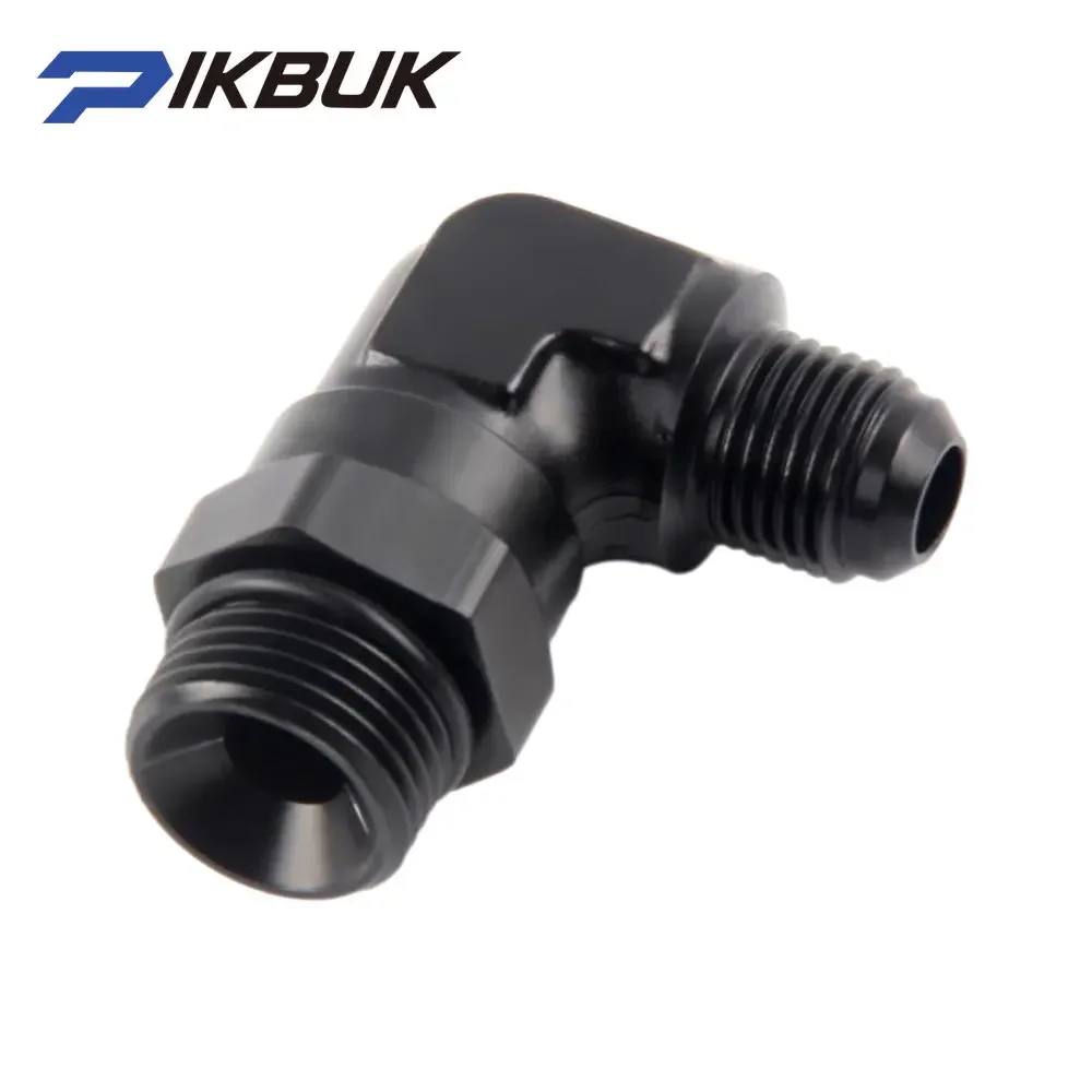 

forged aluminum 90 Degree AN4 6 8 10 ORB swivel Hose End Fitting Adapter Oil cooler Fuel Line