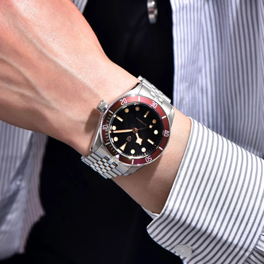 2025 جديد PAGANI DESIGN BB58 ريترو ساعات رجالية NH35 ساعة يد ميكانيكية فاخرة ساعة أوتوماتيكية للرجال AR الياقوت مضيئة