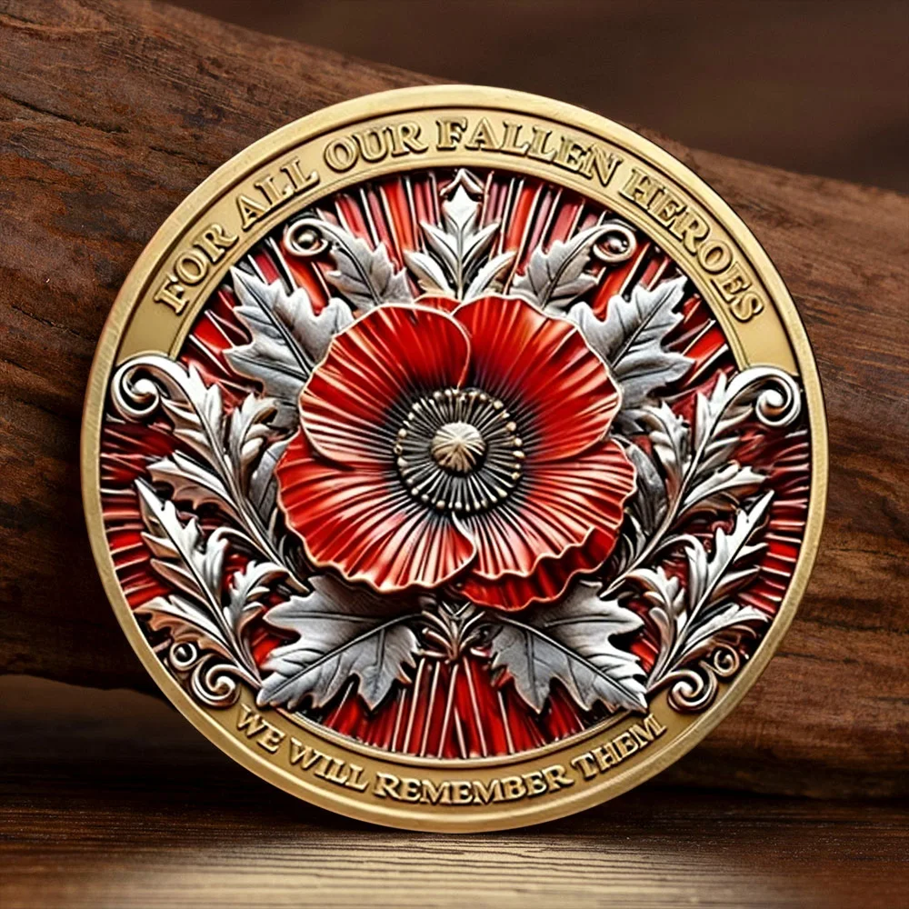 2025 Veteran Day 2D Printed Souvenir Coin in Honor of All Who Sacrificed Gold Plated Collection Coin