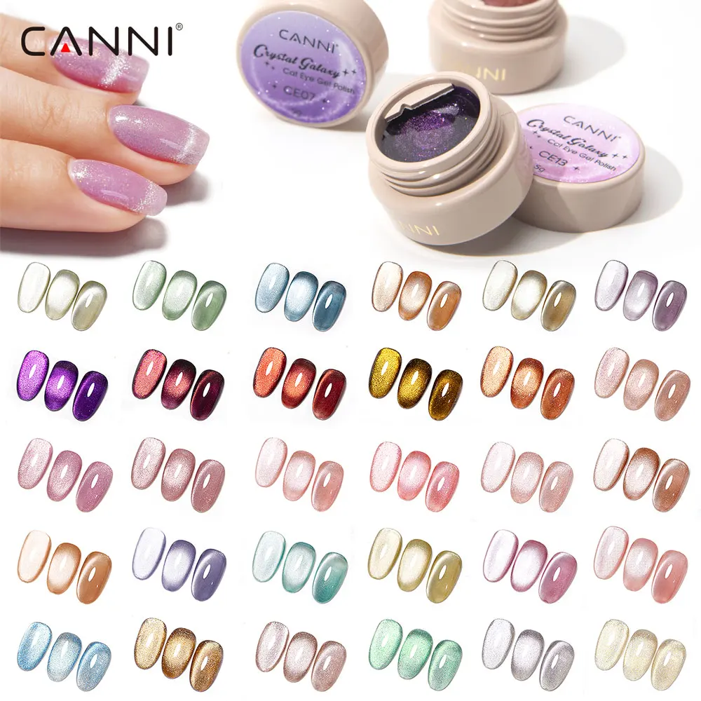 

CANNI Galaxy Sparkle Crystal Cat Eye Гель-лак для ногтей Японское качество Гель для рисования ногтей Магнит Полуперманентный гель