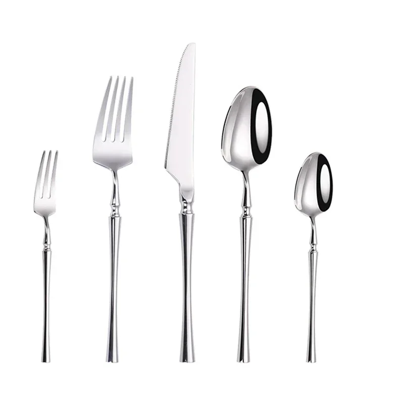 24/30PCS Silver Gold Stainless Steel Flatware Set Dinner Knife Spoon Fork Cutlery Set