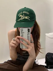 Spring and summer embroidered baseball cap Korean version retro casual sunshade cap couple