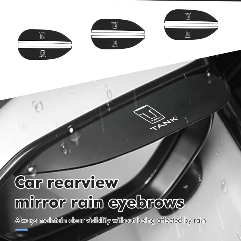 

Car Rearview Mirror Rain Eyebrow Protector Stickers Accessories For TANK Great Wall GWM WEY 2021 New 300 500