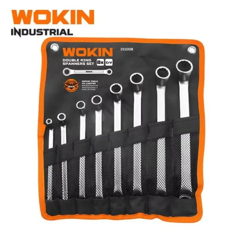 151008 Industrial 8pcs Combine Double Ring Spanners Set
