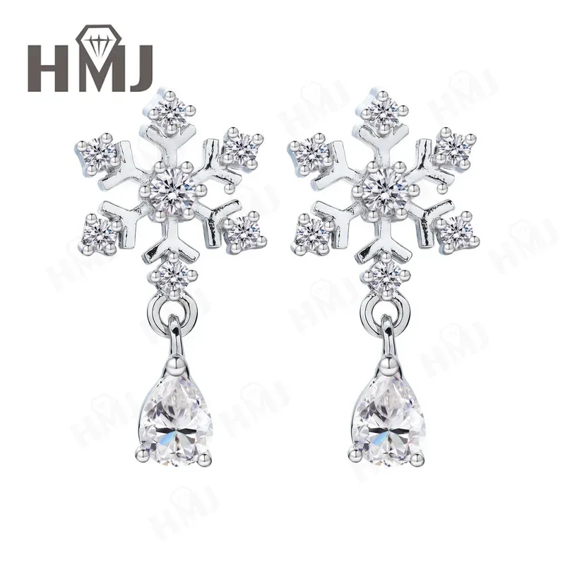 Ear Bone Nail Stainless Steel Silver Color Round Cut 1PCS Cartilage Earrings Delicate Snowflake Birthday Gifts for Women Jewelry