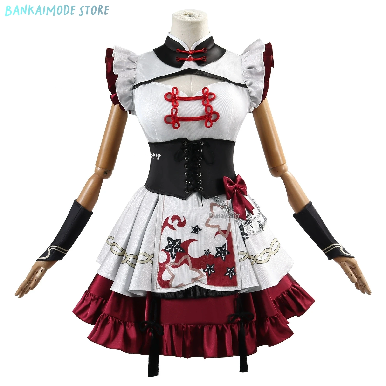 Camellya Cosplay Costume Game Wuthering Waves Chun Sweet Uniform Dress West Lake Full Set with Prop Halloween Party Role Play