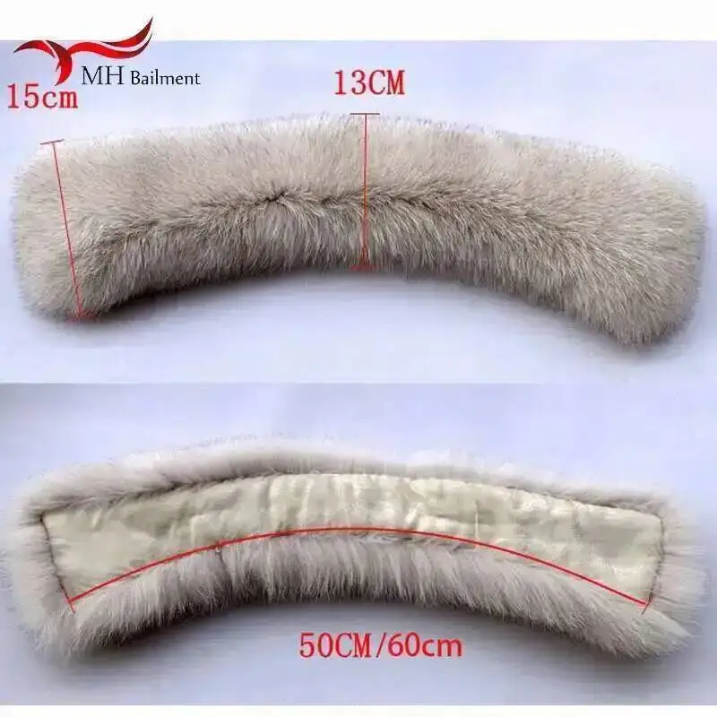 Winter 100% Natural Real Fox Fur Scarf Square Collar For Men Neck Warm Thick Scarves Luxury Fox Fur Shawl Male Jackets Coat