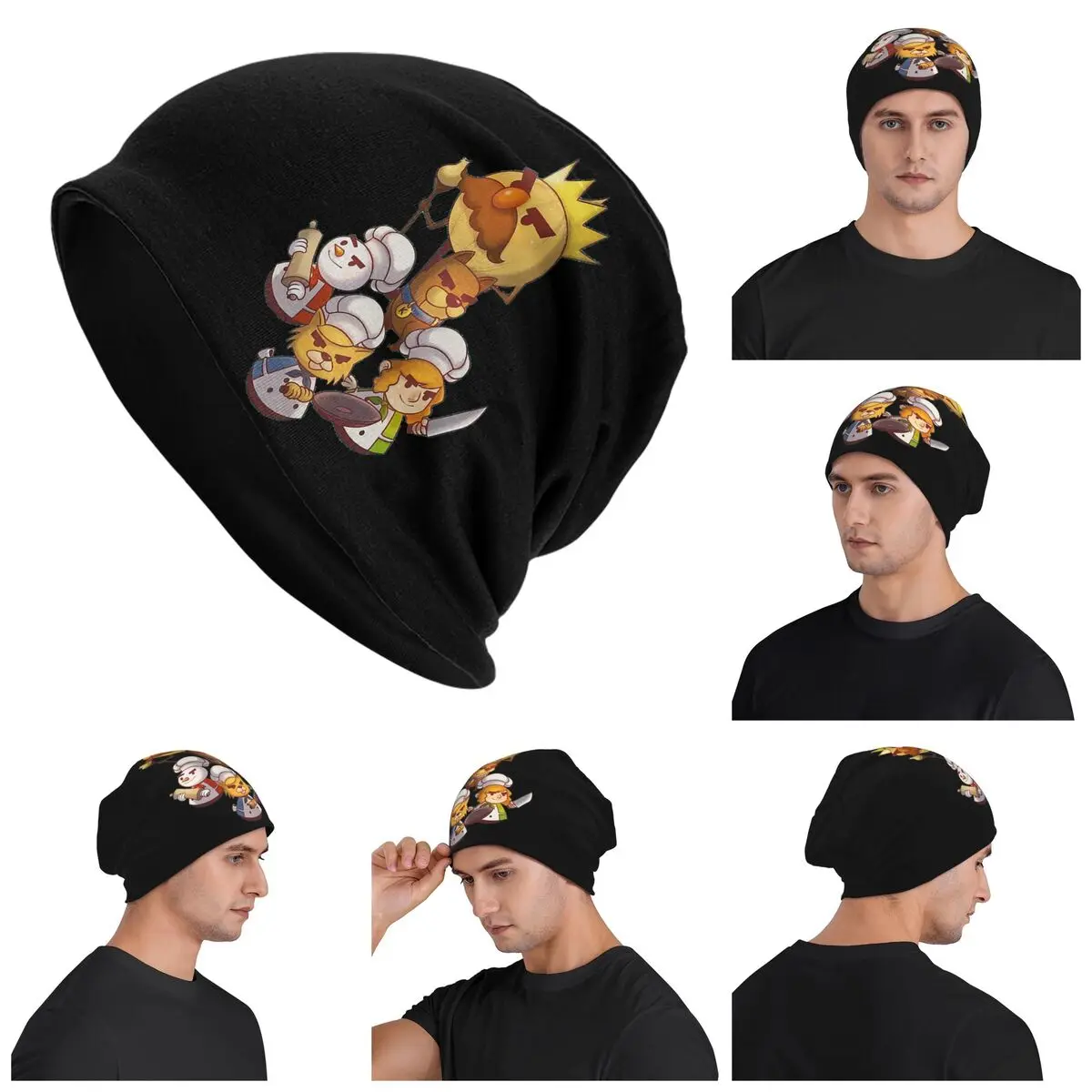

Overcooked Warm Knitted Cap Hip Hop Bonnet Hat Autumn Winter Outdoor Beanies Hats for Unisex Adult
