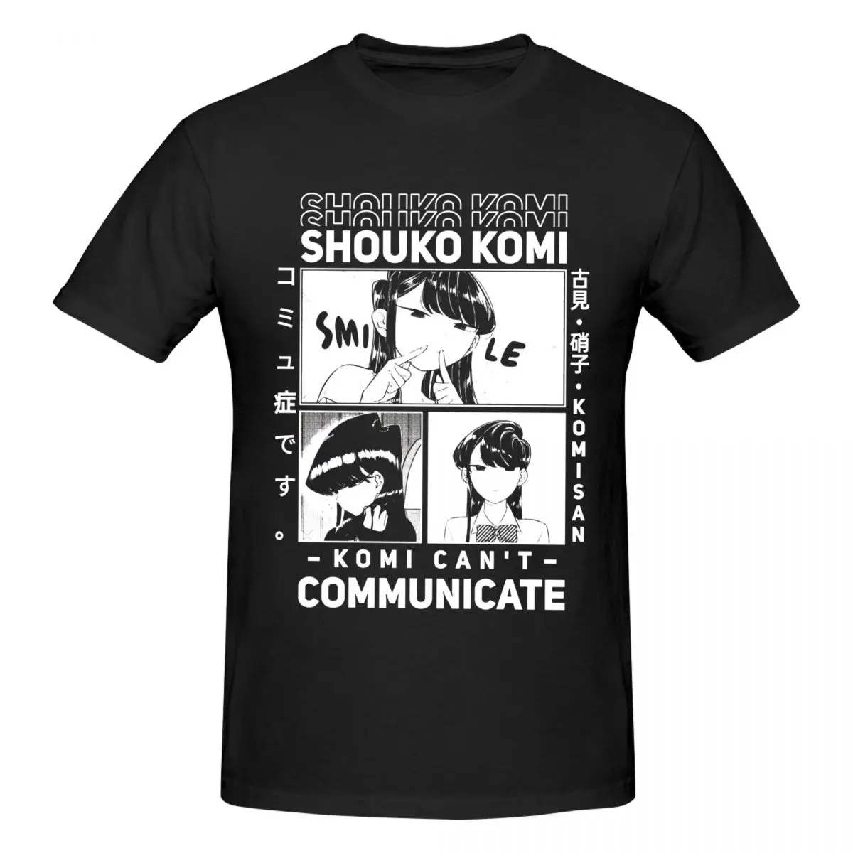 Men Shouko Komi Can't Communicate Anime T Shirt Streetwear Oversized Cotton Crewneck Sleeve T Shirt Homme