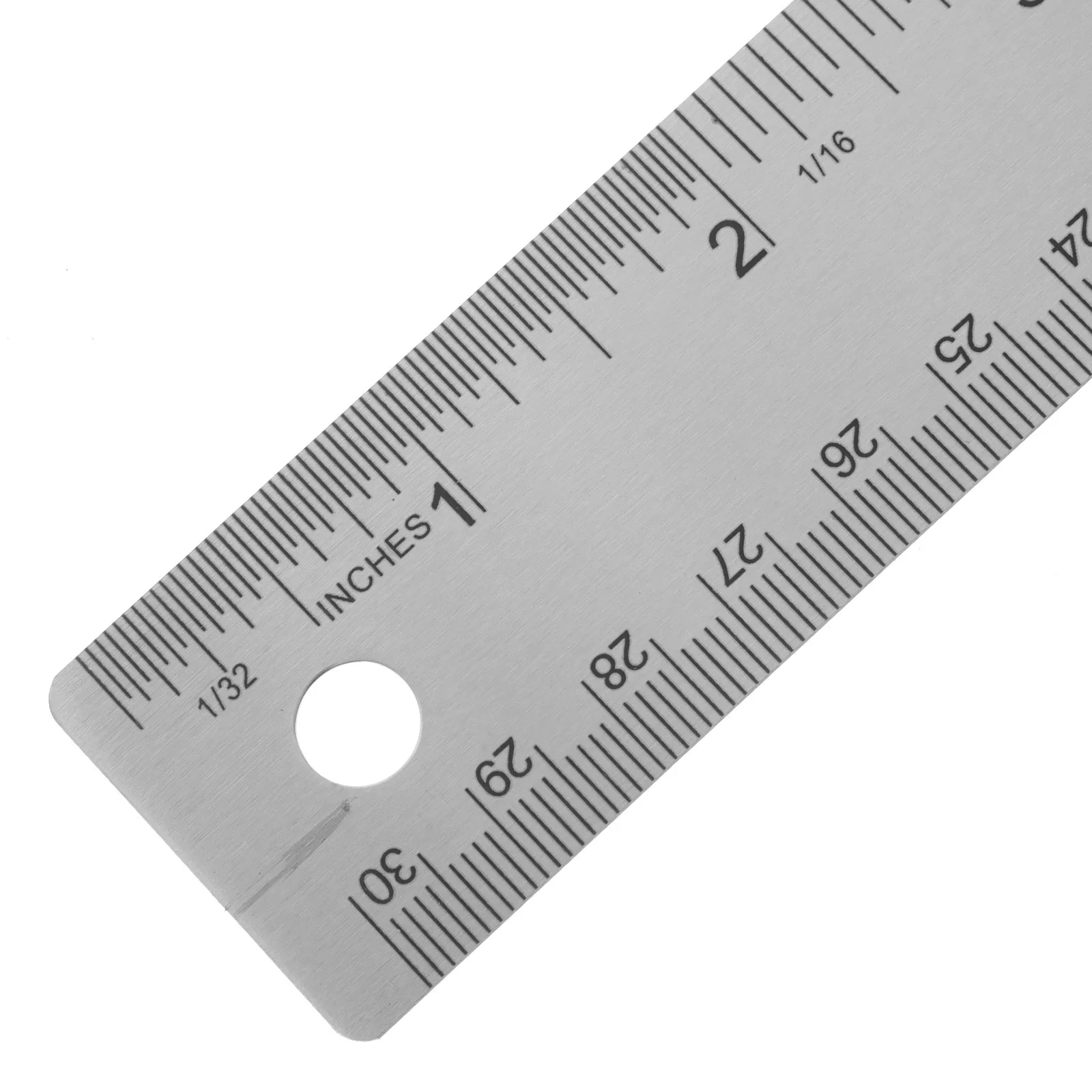 2Pcs Stainless Steel Straight Edge Ruler with Cork Backing 18 Inch Precision Metal Measuring Ruler Non-Slip School Office