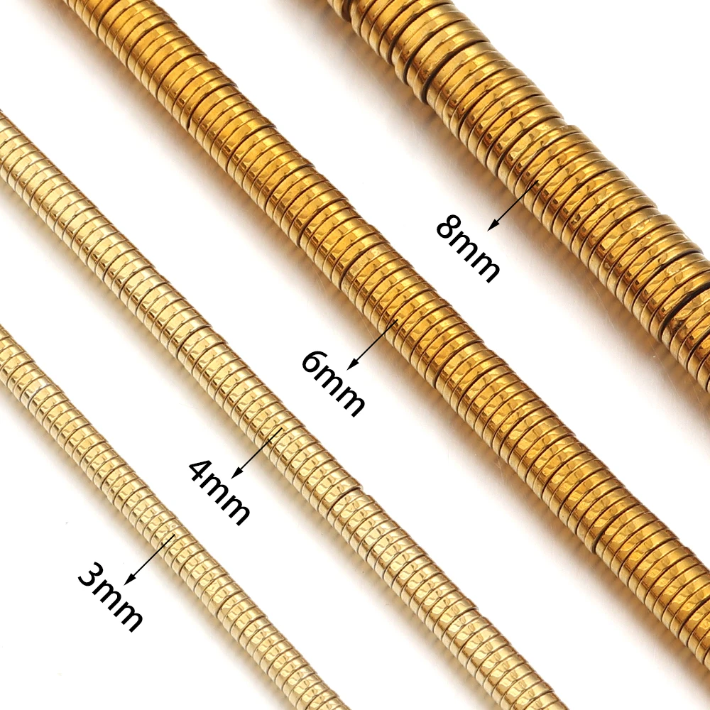240-300 Stück/Set 3 4 6 8 10mm Flache Runde Hämatit Naturstein Zwischenperlen Scheibenperlen Lose Perlen DIY Armband Schmuckherstellung Zubehör