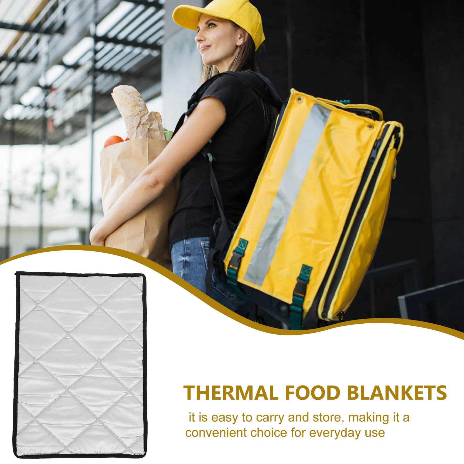 Takeaway Box Heat Shield Night Market Insulation Insulated Thermal Bags for Food Cover Chestnut Blanket