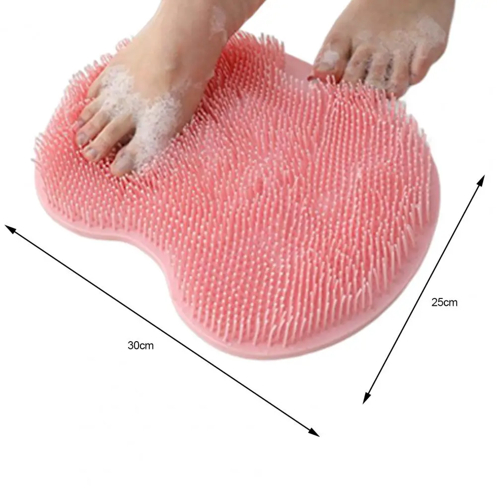 Shower Foot Massager Non-Slip Mat Multifunction Suction Cup Design Bath Massage Brush Silicone Rub Back Exfoliating Bath Supply