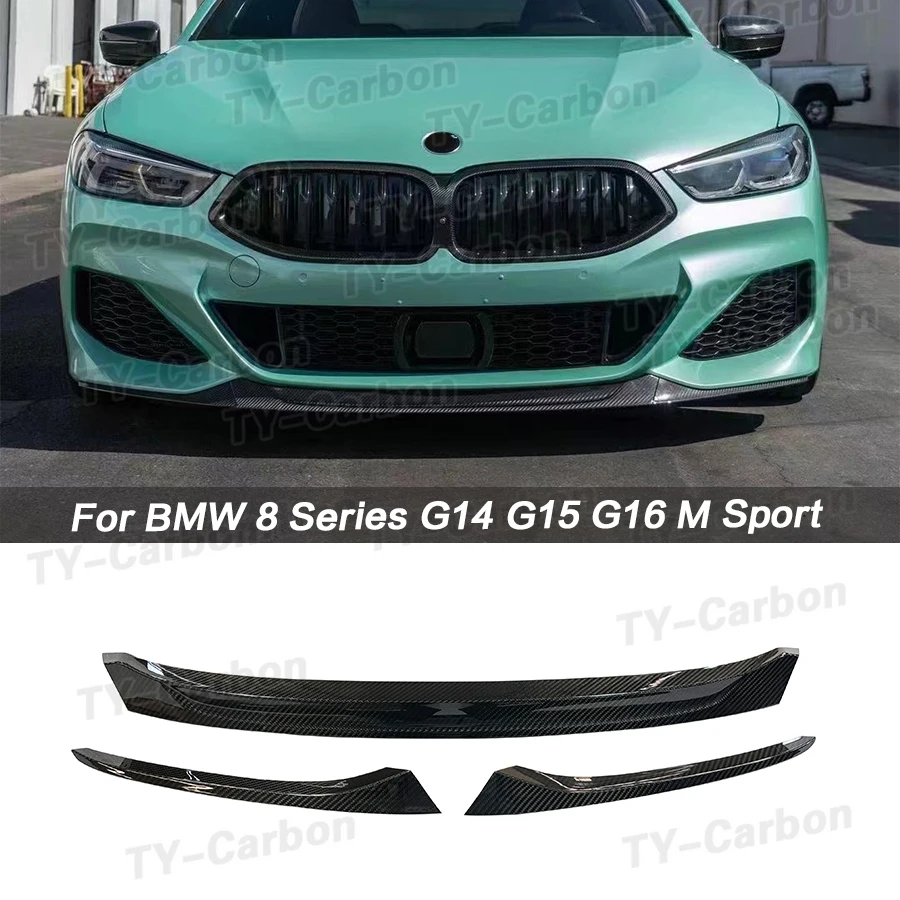 

Dry Carbon Fiber Car Front Bumper Lip Spoiler for BMW 8 Series G14 G15 G16 M Sport 2 Door 4 Door 2018+ Front Lip Splitters