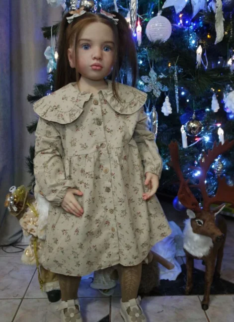 

Aloenka Reborn Vinyl Doll by Natali Blick 40"Little Lady Painted Finished