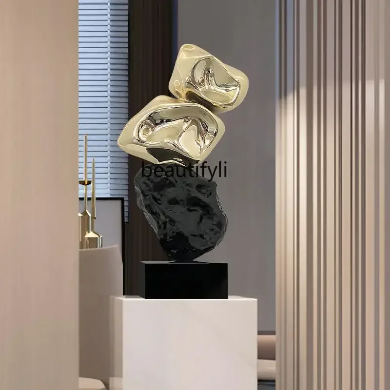 

32FRP stone sculpture entrance ornament modern new Chinese hotel aisle decoration
